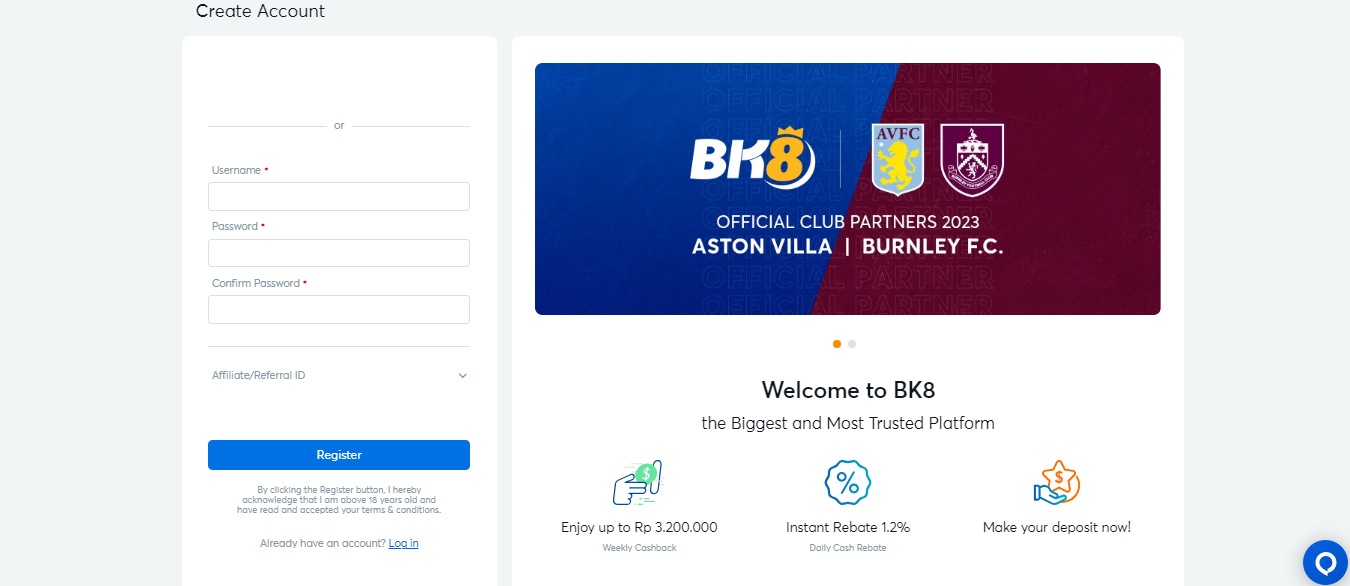 BK8 Registrasi