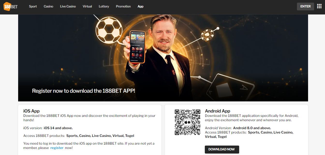 Bet188 mobile app en