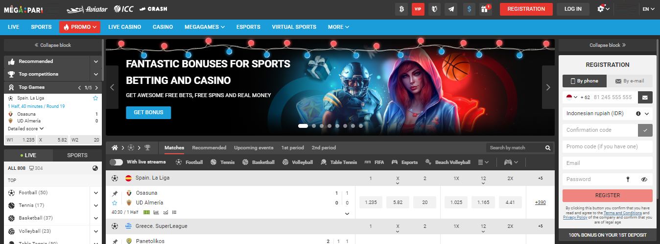 Megapari Betting Mane Page en